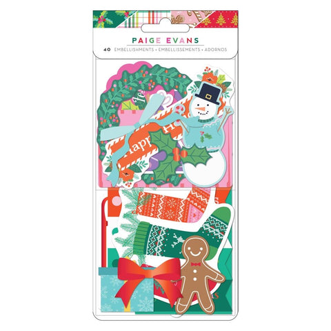Paige Evans SUGARPLUM WISHES DIECUT EMBELLISHMENTS 40pc