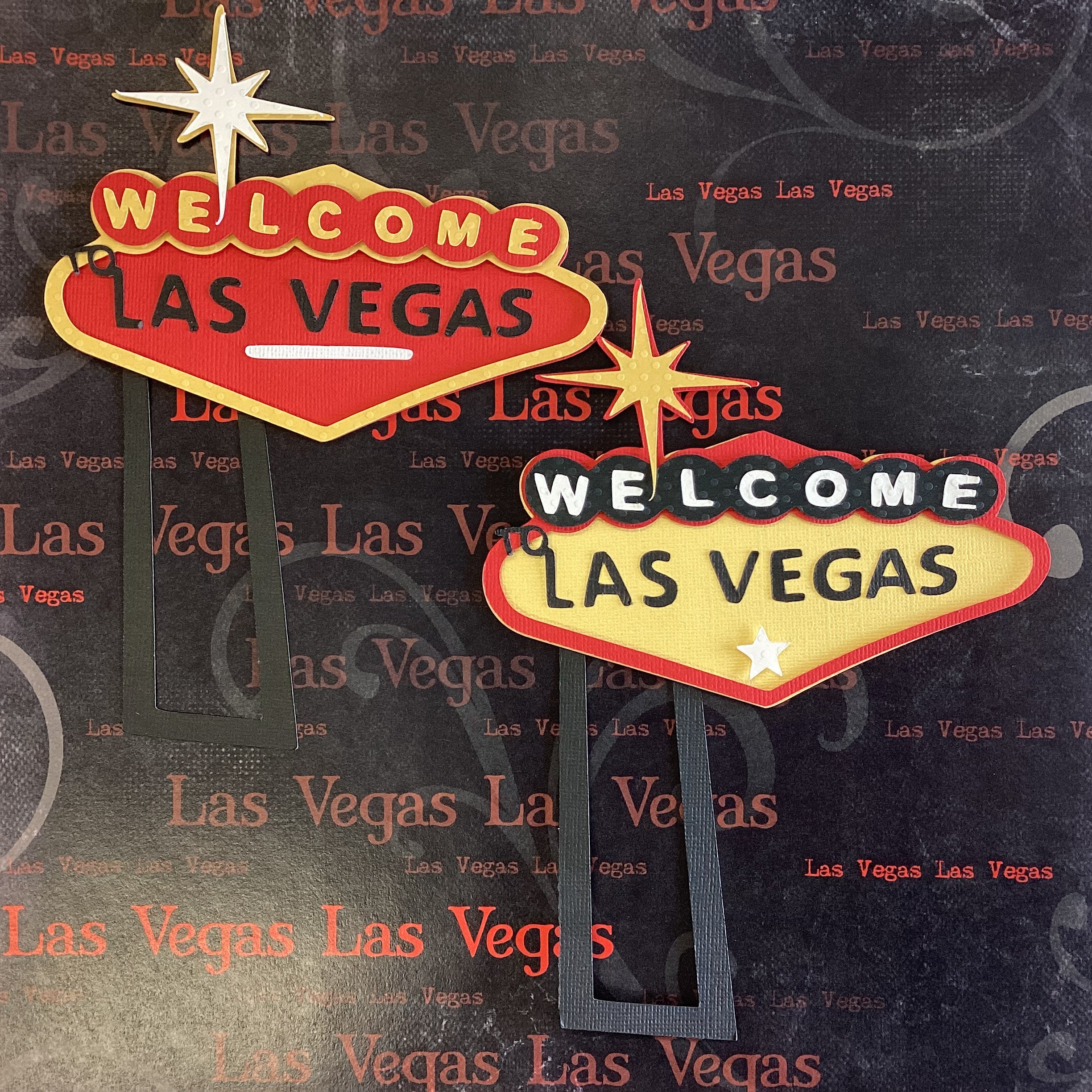 WELCOME TO LAS VEGAS SIGN Las Vegas Scrapbook Diecut