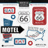 Scrapbook Customs ROUTE 66 Stickers 6X6 8pc