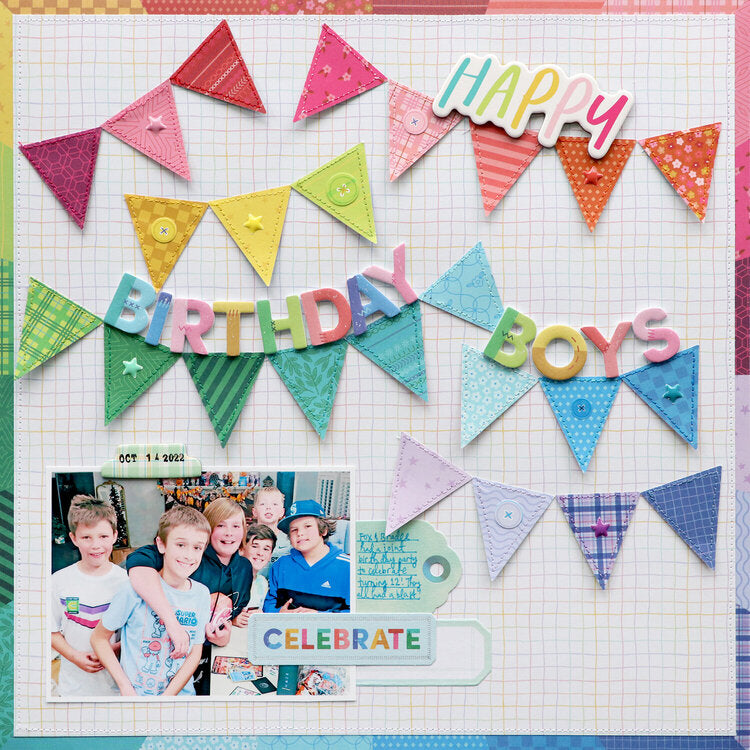 Paige Evans BLOOMING WILD 24 Flowers 12"X12" Scrapbook Paper