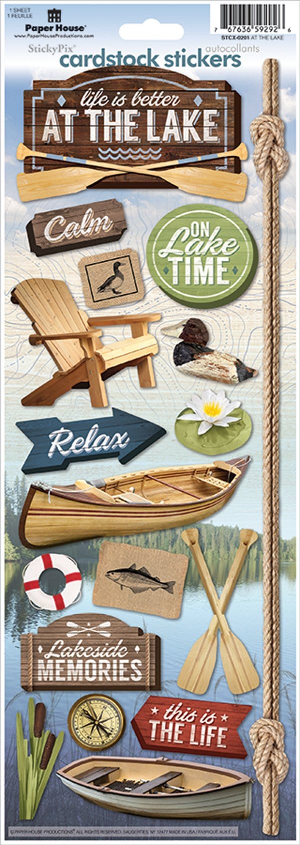 Paper House AT THE LAKE Cardstock Sticker Sheet