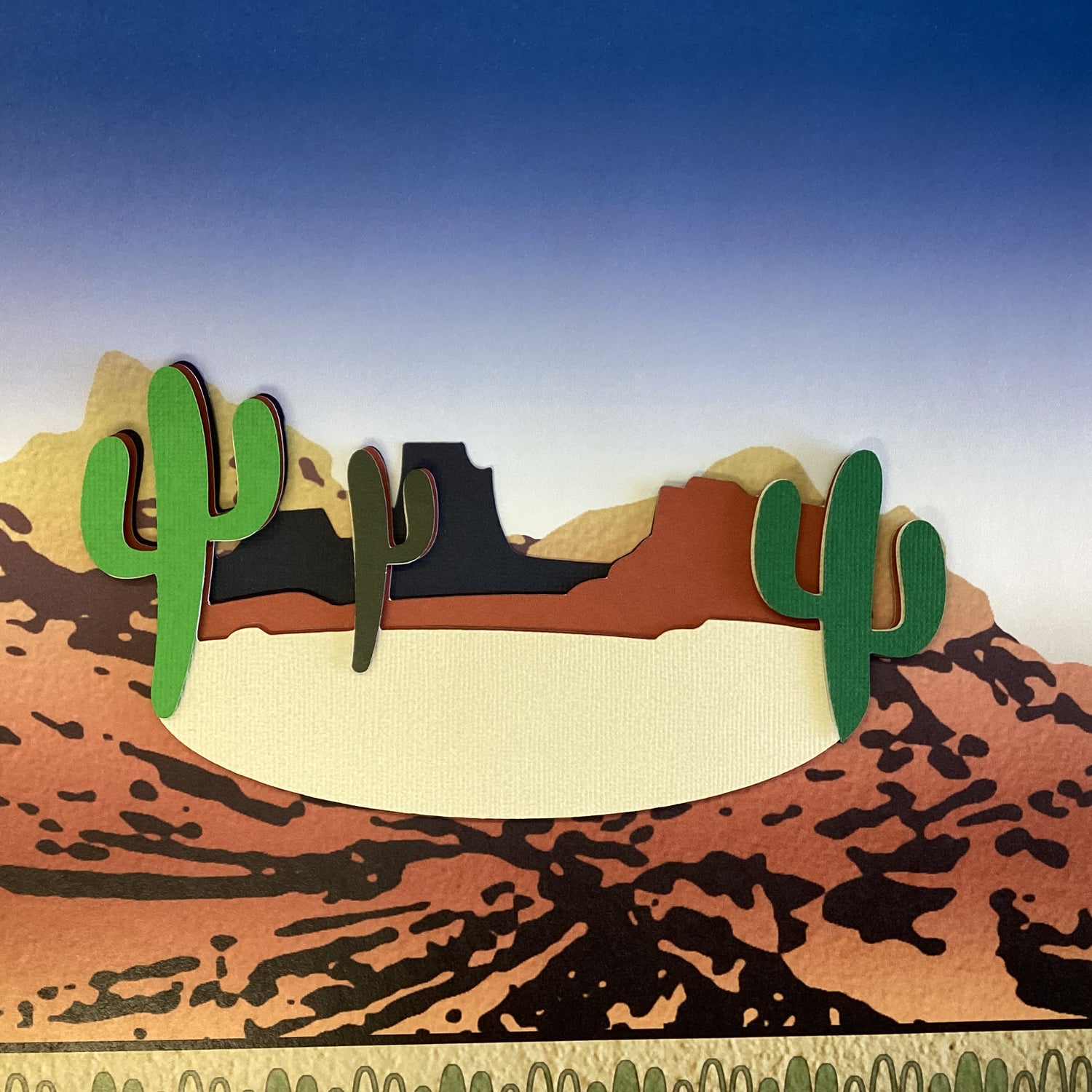 MOUNTAIN CACTUS Red Rock Mt. Charleston Grand Canyon Travel Laser Cut