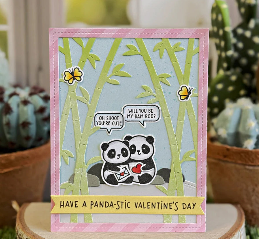 Lawn Fawn BAMBOO FOREST BACKDROP PORTRAIT Craft Dies