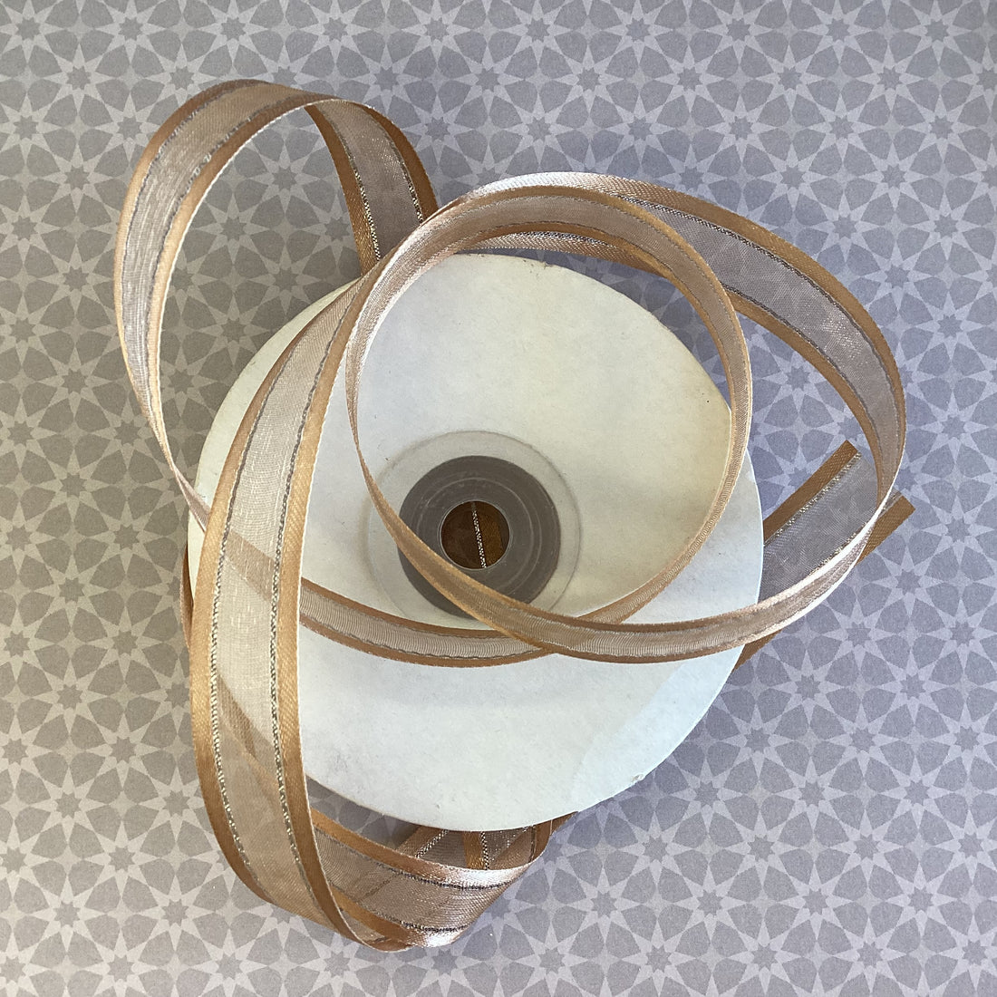 May Arts 5/8" Satin With Silver Edge Ribbon 1 yard