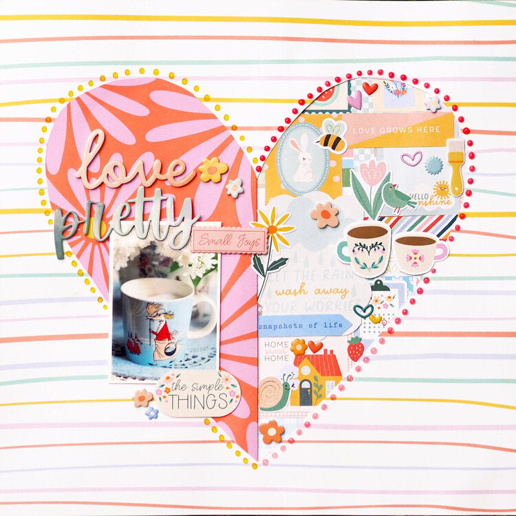 Pebbles SUNNY BLOOMS Enamel Stickers 60pc