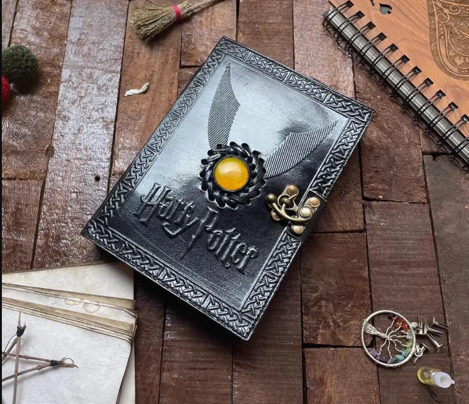 Soft Leather Journal Harry Potter SPELL BOOK OF WIZARDS Blank A7