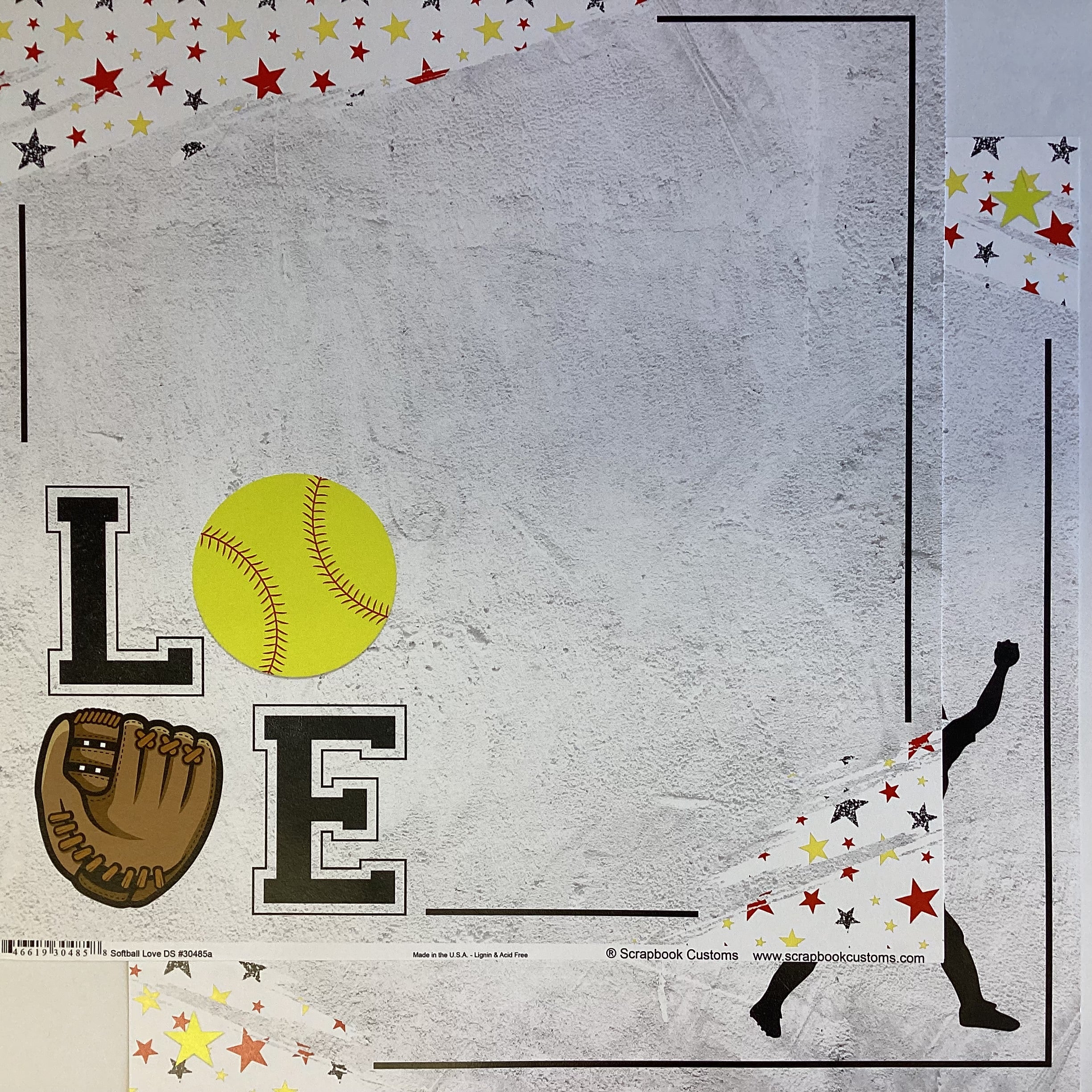 Scrapbooksrus GIRLS LOVE SPORTS 12”X12” Scrapbook Paper