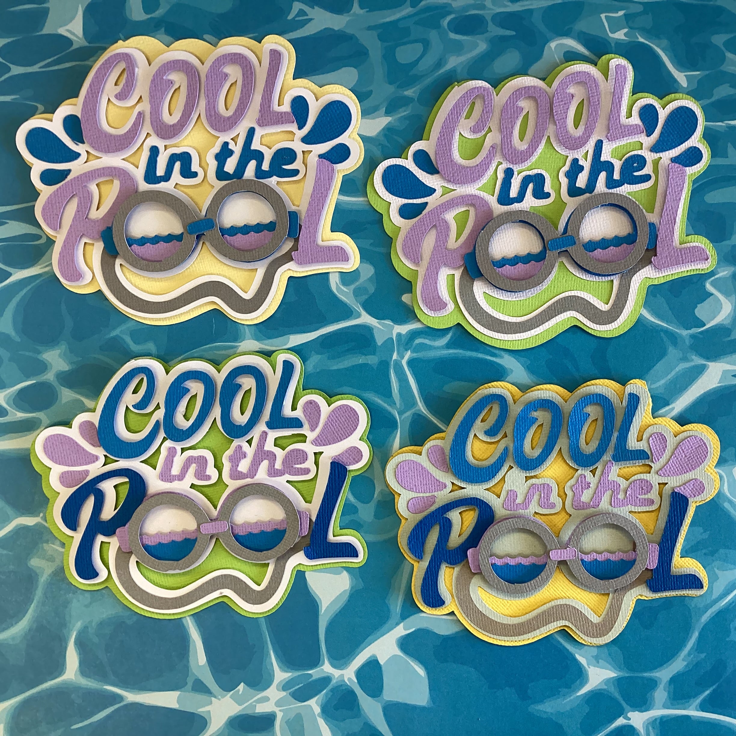Summer COOL IN THE POOL Die Cuts