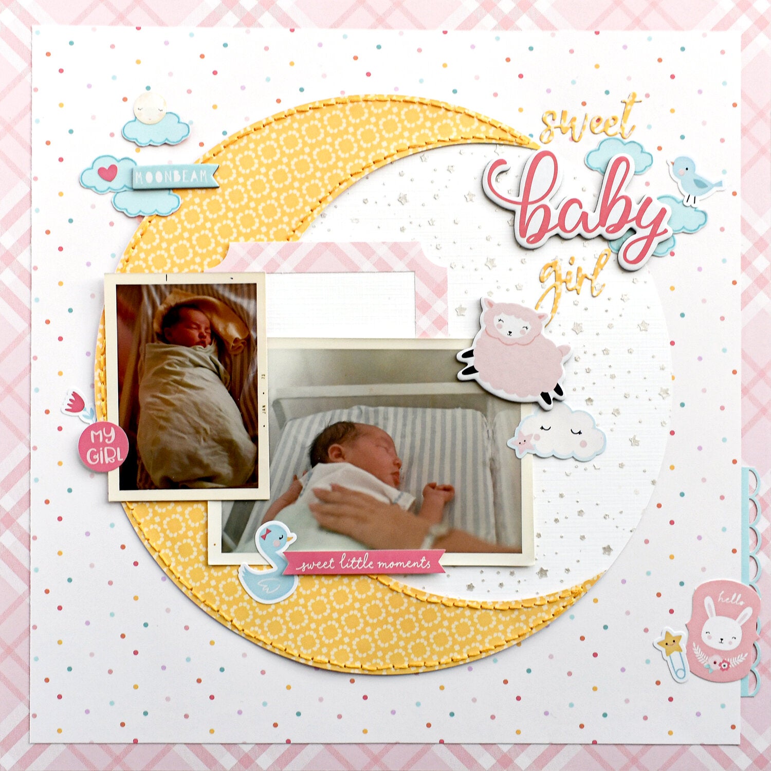 Echo Park HELLO BABY GIRL 12"X12" Scrapbook Collection Kit