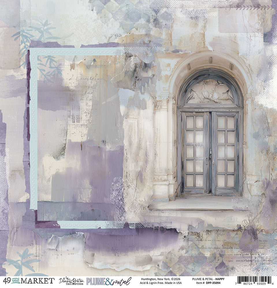 49 and Market PLUME & PETAL 12X12 Scrapbook Paper