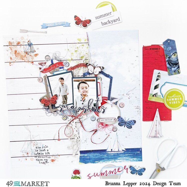 49 and Market SUMMER PORCH RUB-ON TRANSFERS 6”X12”