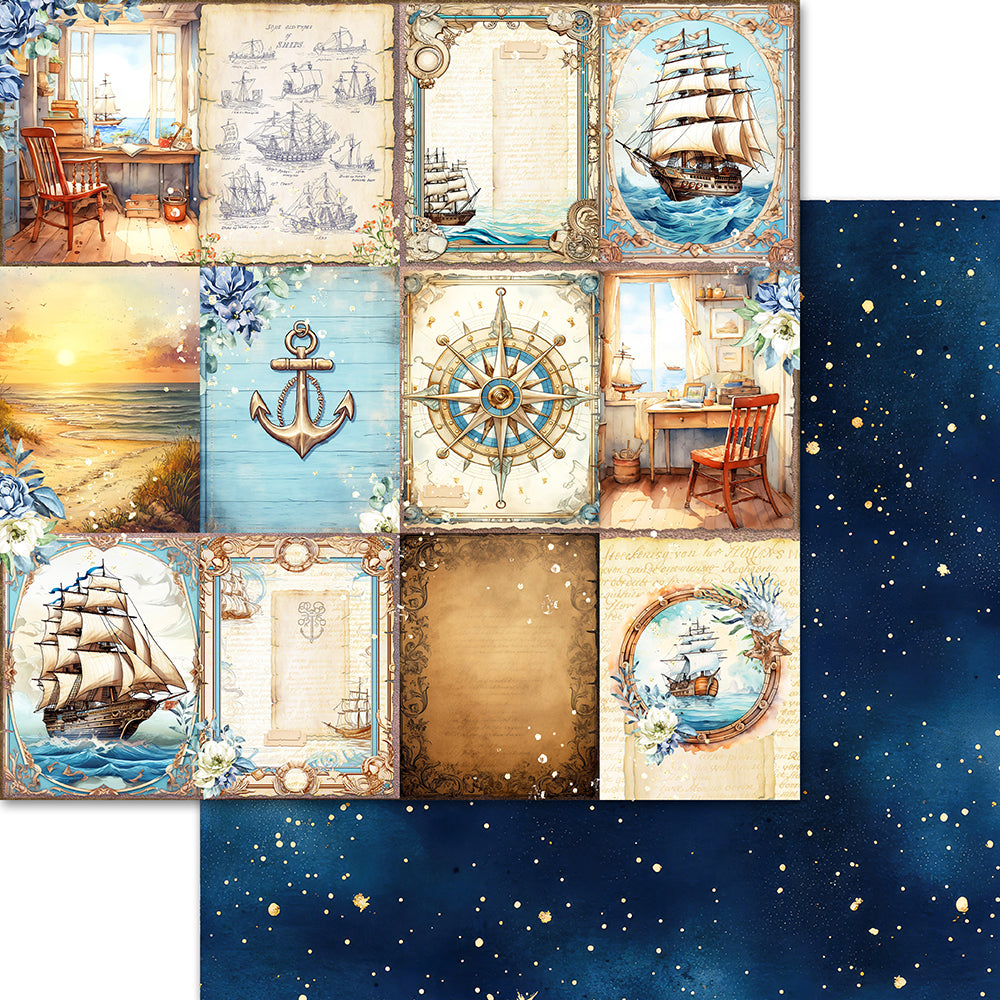 Memory Place SAIL AWAY 12”X12” Collection Paper Pack
