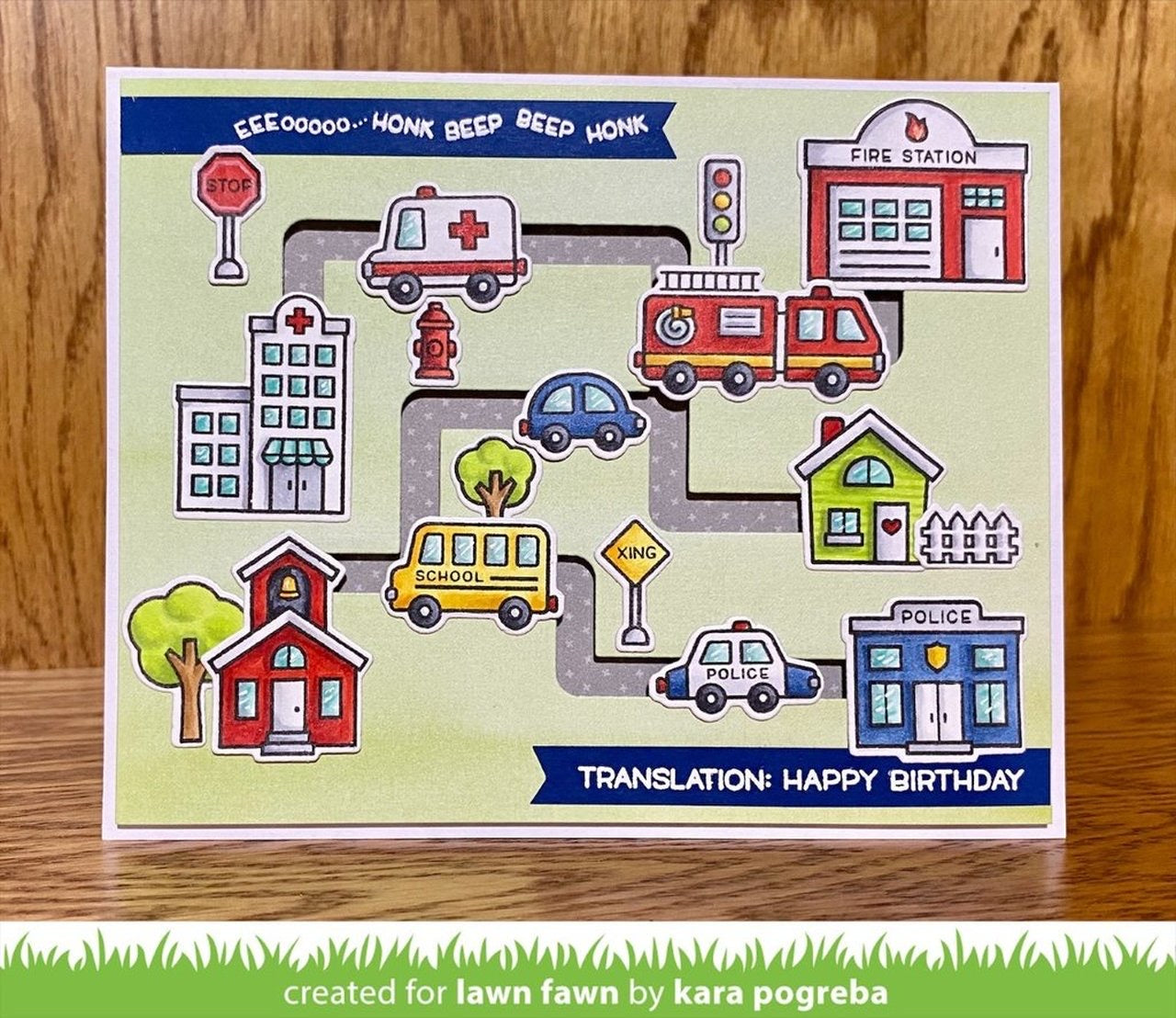 Lawn Fawn VILLAGE HEROES Stamp & Die Set