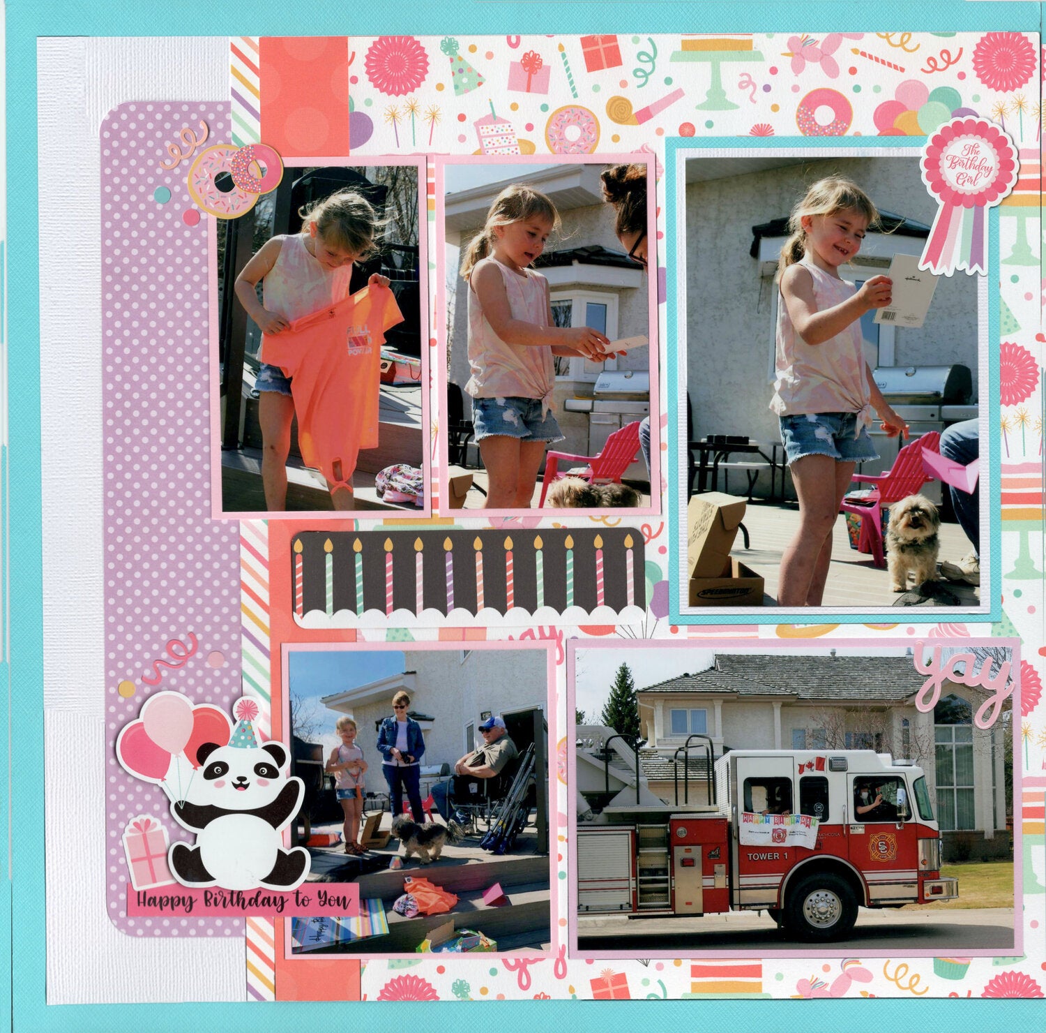 Echo Park It’s Your BIRTHDAY GIRL CAKES 12"X12" Scrapbook Paper