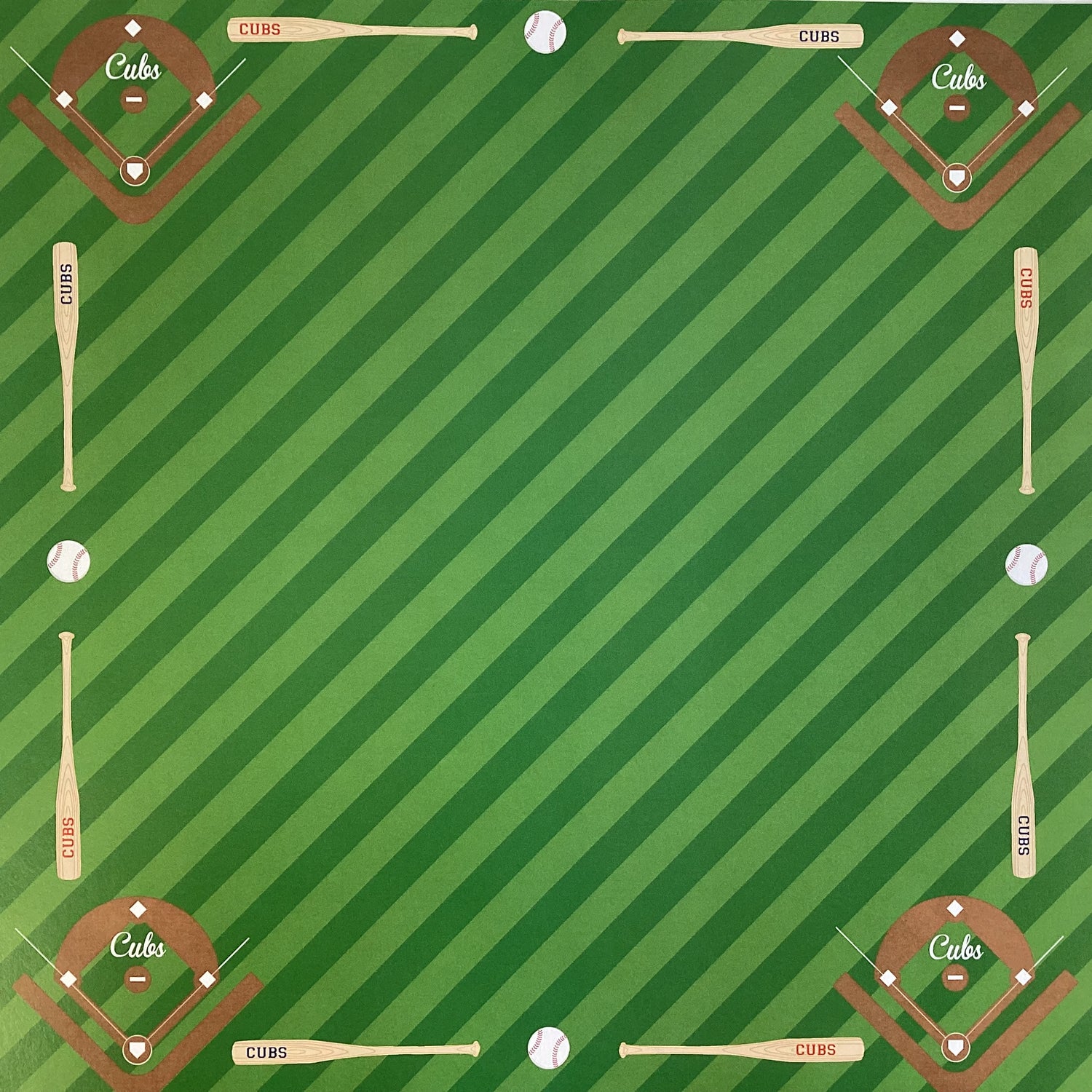 Scrapbooksrus CUBS BASEBALL 12"X12" Scrapbook Paper Kit 12 Sheets