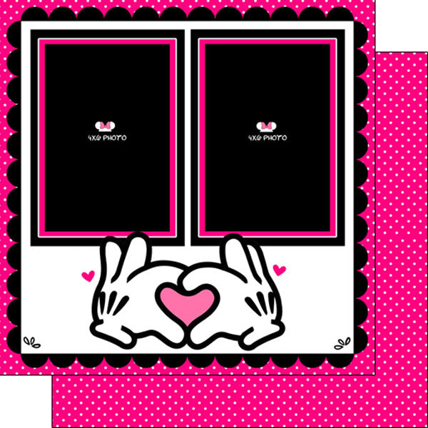 MOUSIN’ AROUND GIRL LAYOUT 12"X12" Scrapbook Paper Kit 2pc