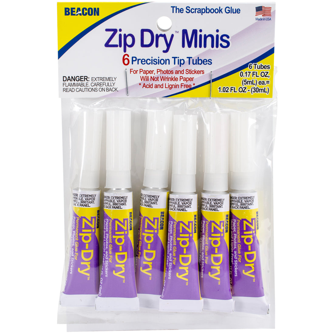 Beacon ZIP DRY MINIS Precision Tip Tubes 6pc