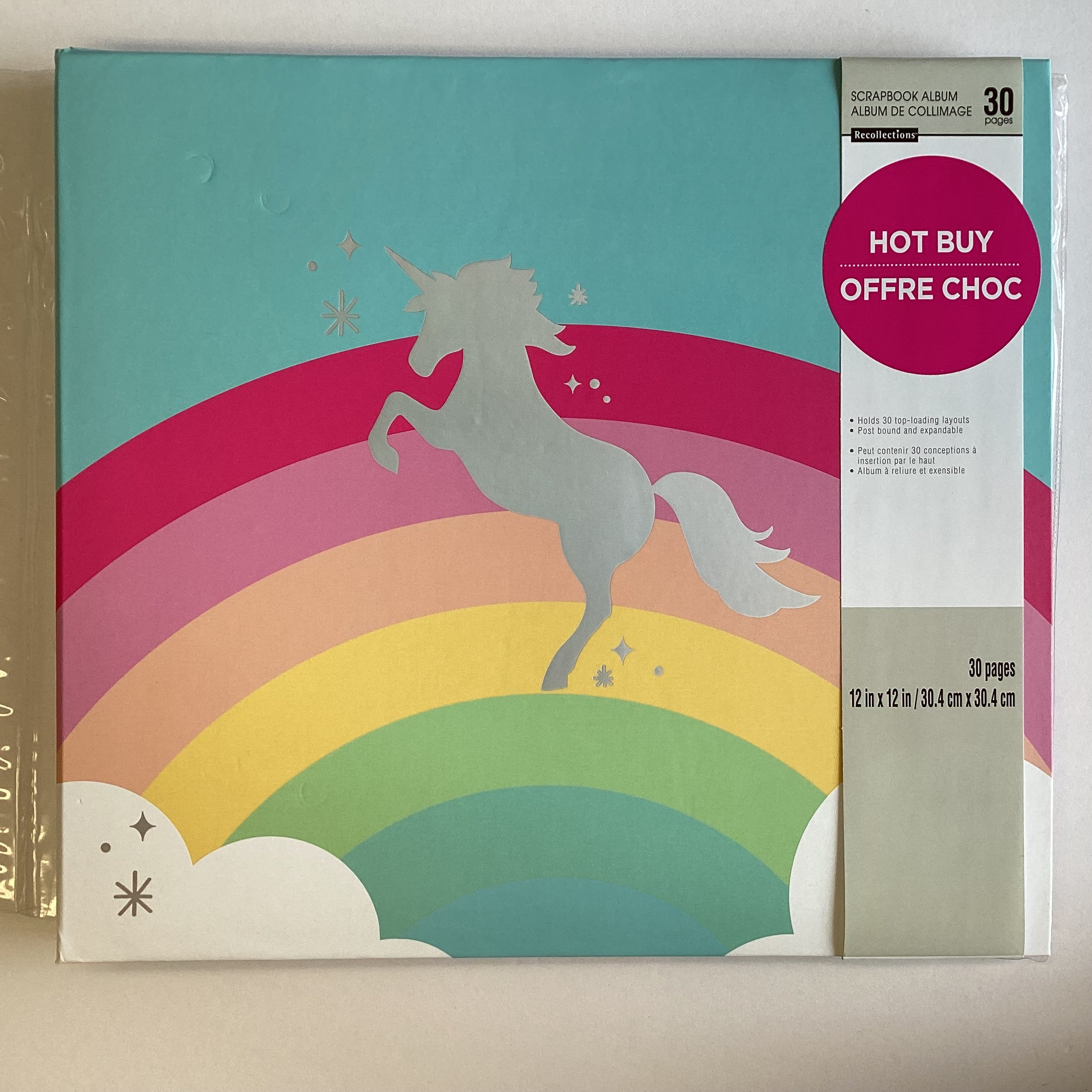 Recollections RAINBOW UNICORN 12"X12" Scrapbook Album