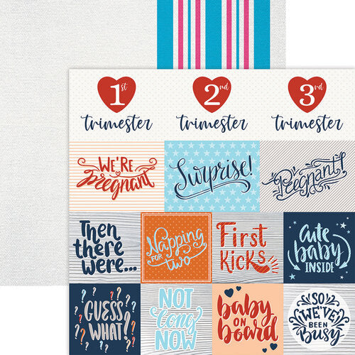 Reminisce BUMP TO BABY 12"X12" Scrapbook Paper