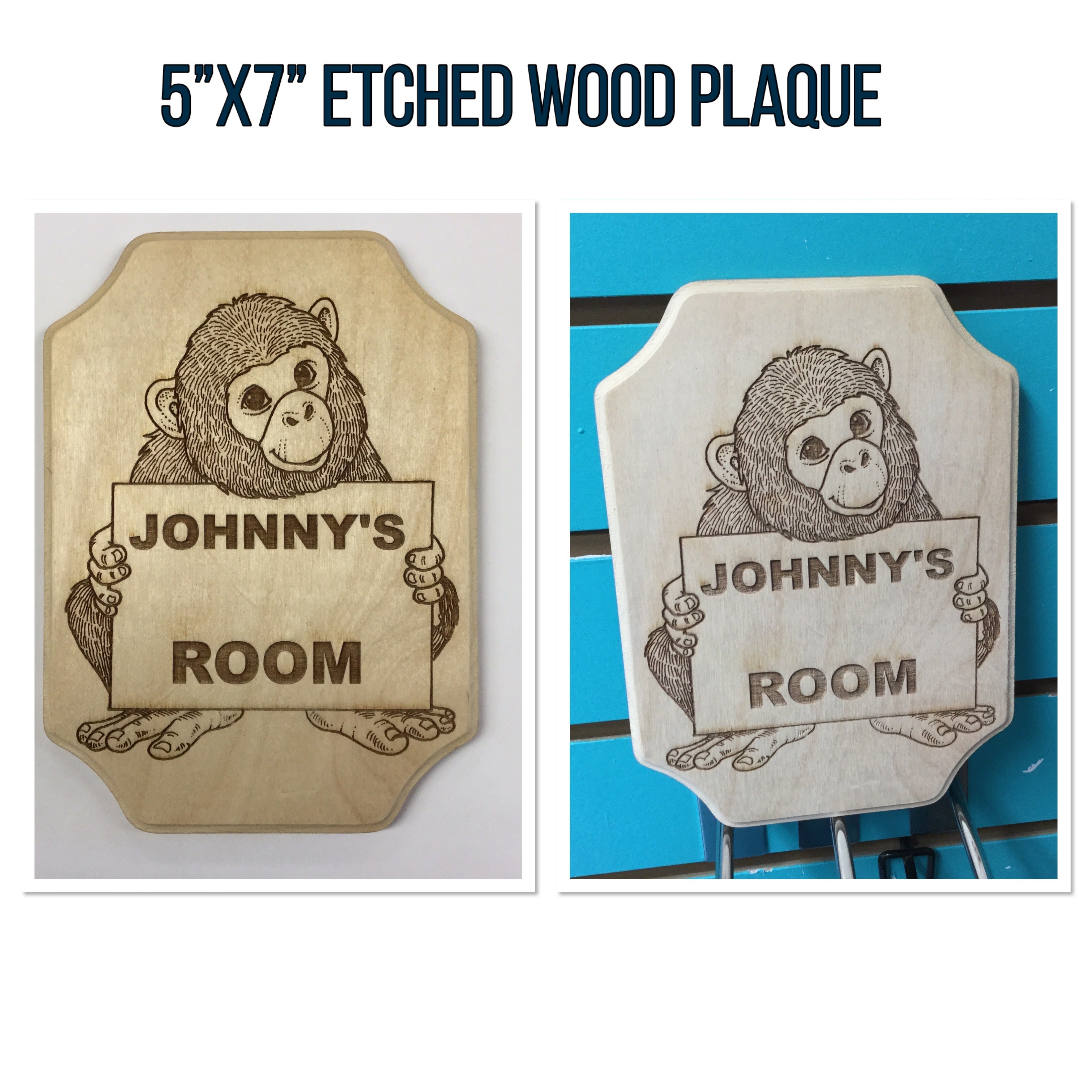 ETCHED WOOD PLAQUE Wall Art Sign Home Decor