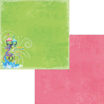 Moxxie WATER PARK 12"X12" Scrapbook Paper Pack 5 Sheets