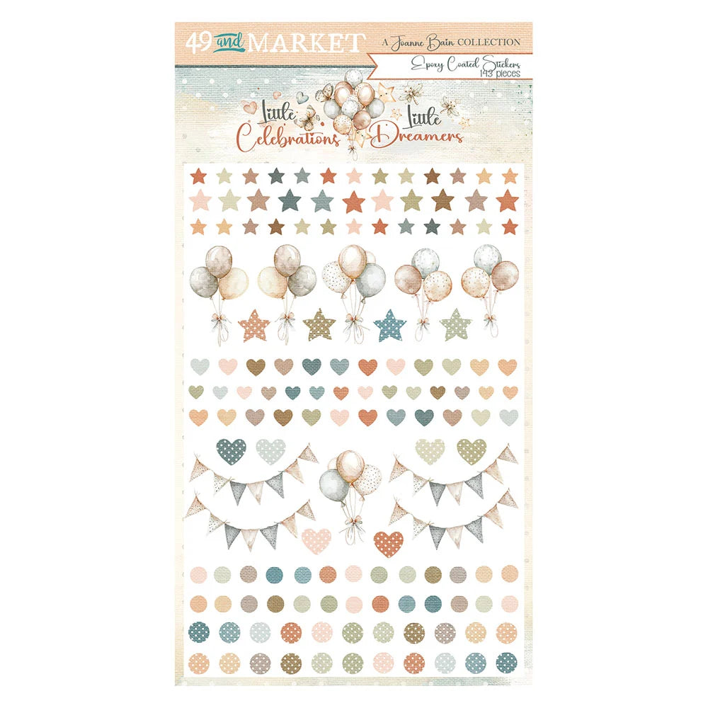 49 and Market LITTLE CELEBRATIONS DREAMERS Epoxy Stickers 143pc