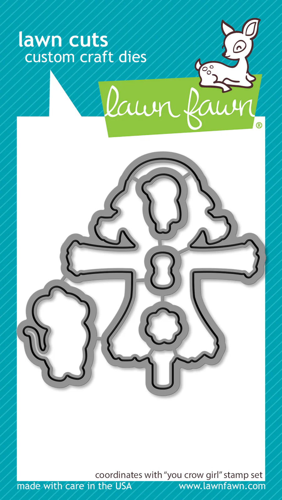 Lawn Fawn YOU CROW GIRL Stamp & Die Set