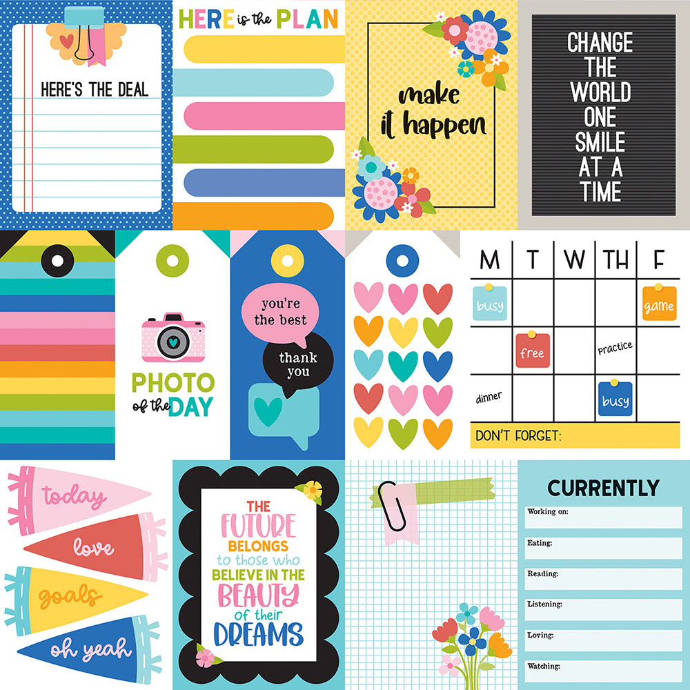 Bella Blvd DOCUMENTED 12"X12" Scrapbook Paper
