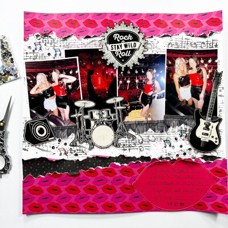 Reminisce ROCKSTAR 12"X12" DieCut Stickers 55pc