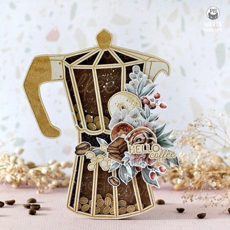 P13 Coffee Break LIGHT CHIPBOARD EMBELLISHMENTS 1 Set