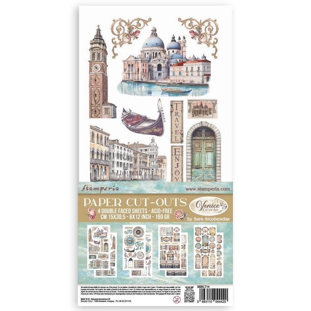Stamperia VENICE CITY OF ART 6”X12” Paper Cutouts