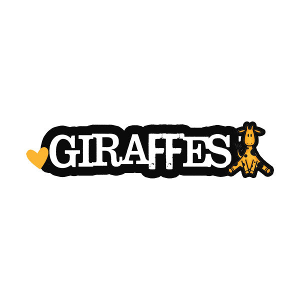 Scrapbook Customs GIRAFFES LOVE Layered Laser Diecut
