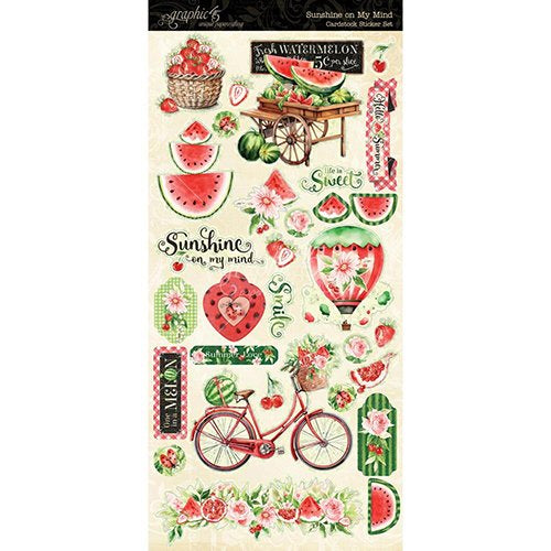 Graphic 45 SUNSHINE ON MY MIND Cardstock Sticker Set