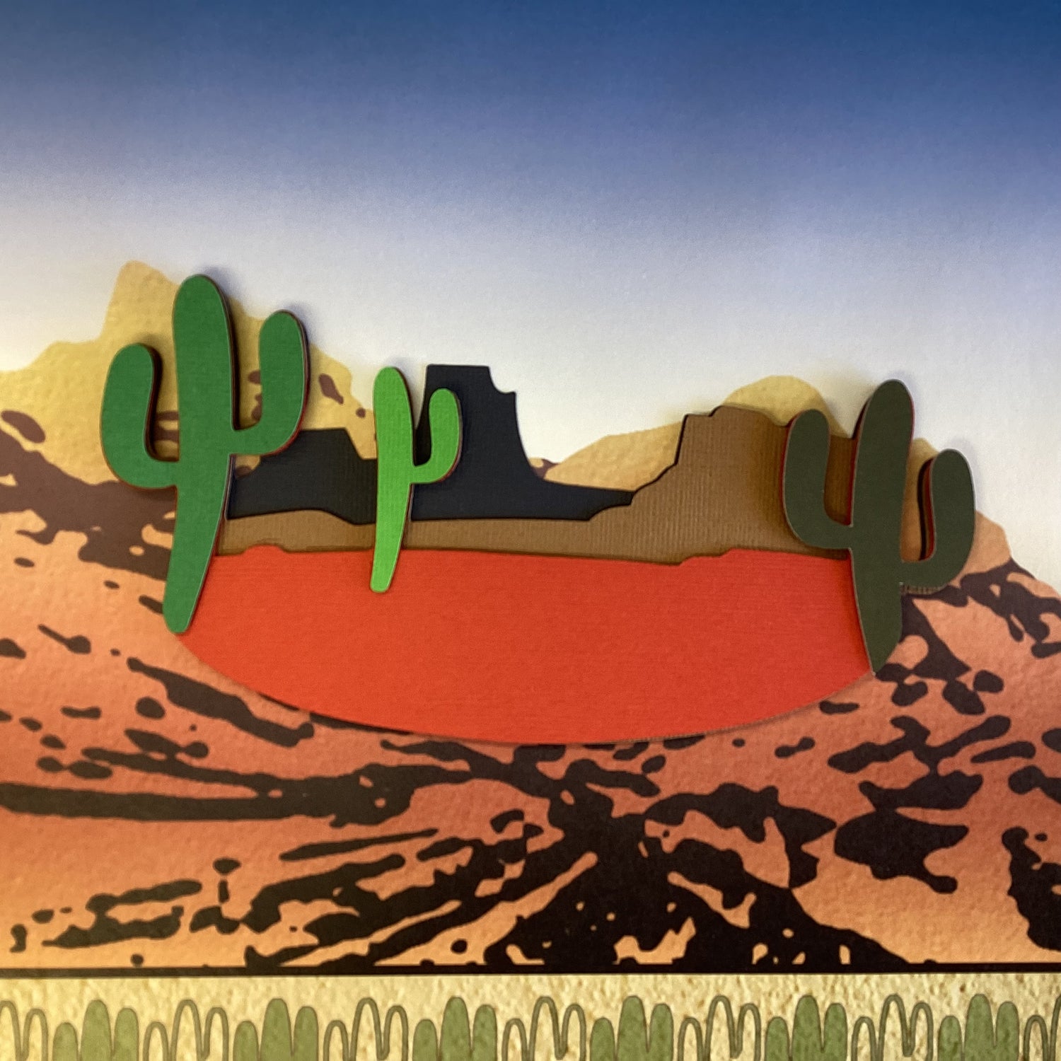 MOUNTAIN CACTUS Red Rock Mt. Charleston Grand Canyon Travel Laser Cut