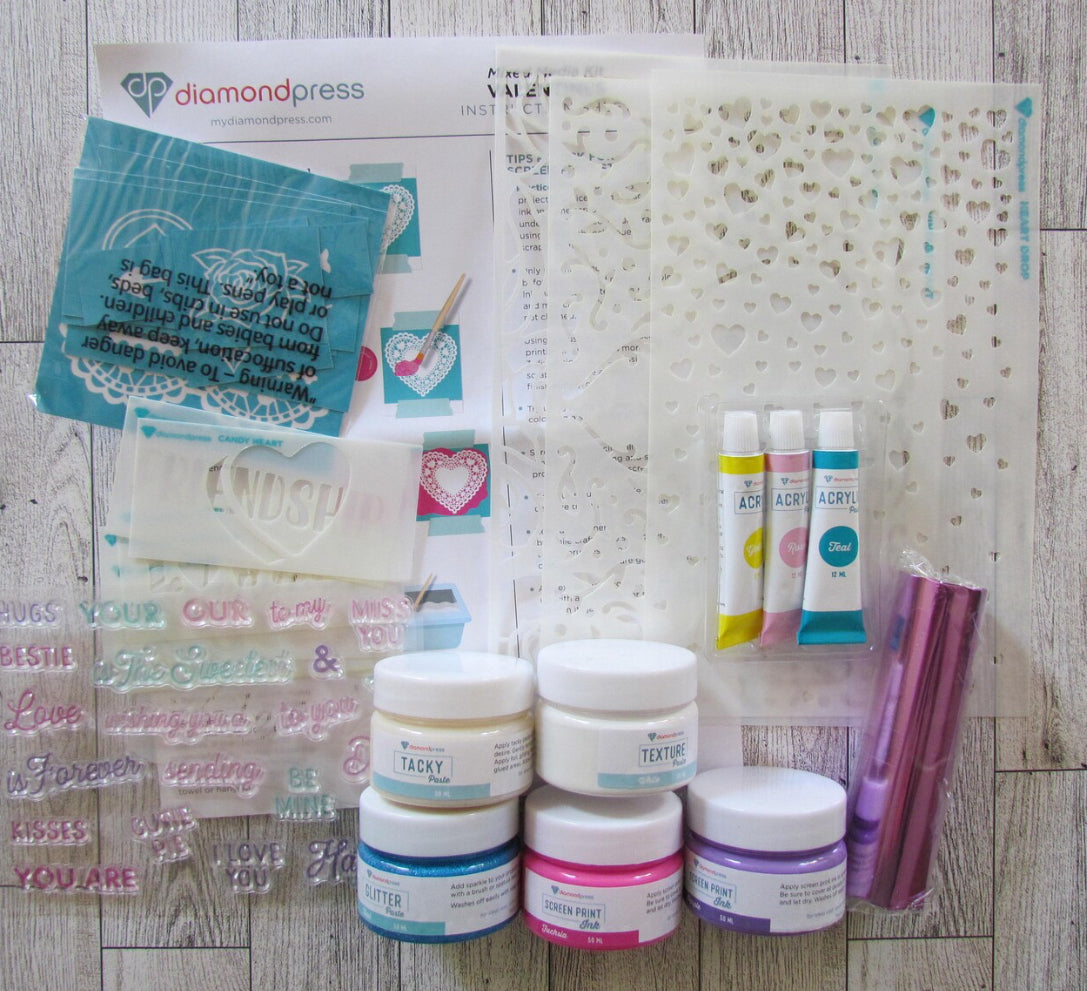 Diamond Press VALENTINES Mix Media Kit