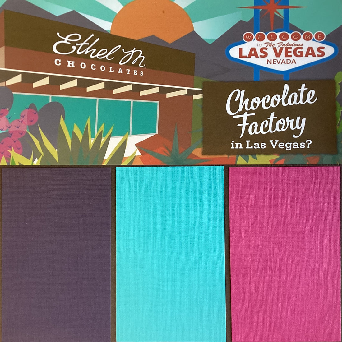 Premade Page ETHEL M CHOCOLATES (1) 12"X12" Scrapbook Pages