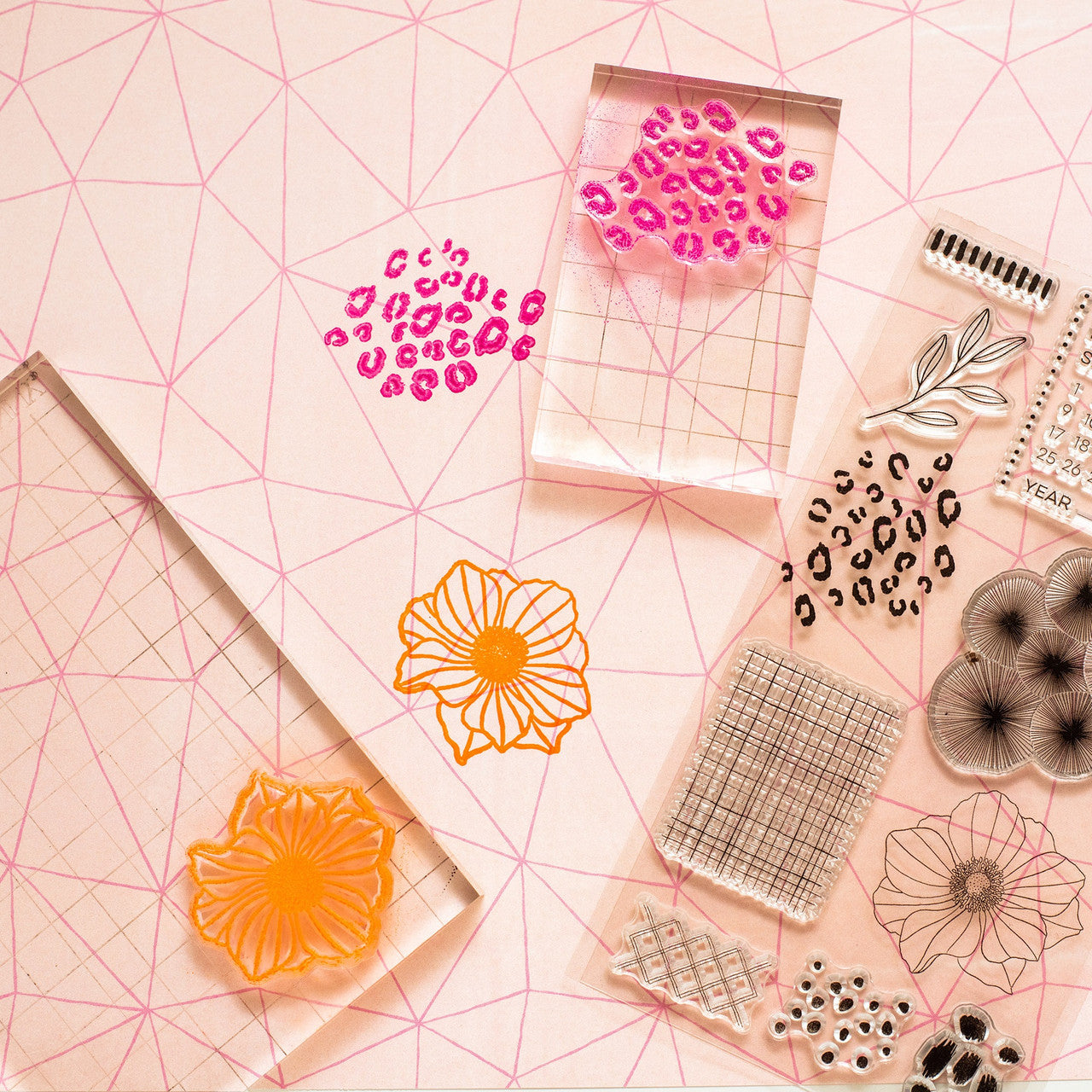 Amy Tangerine BRAVE & BOLD Clear Stamps 10pc