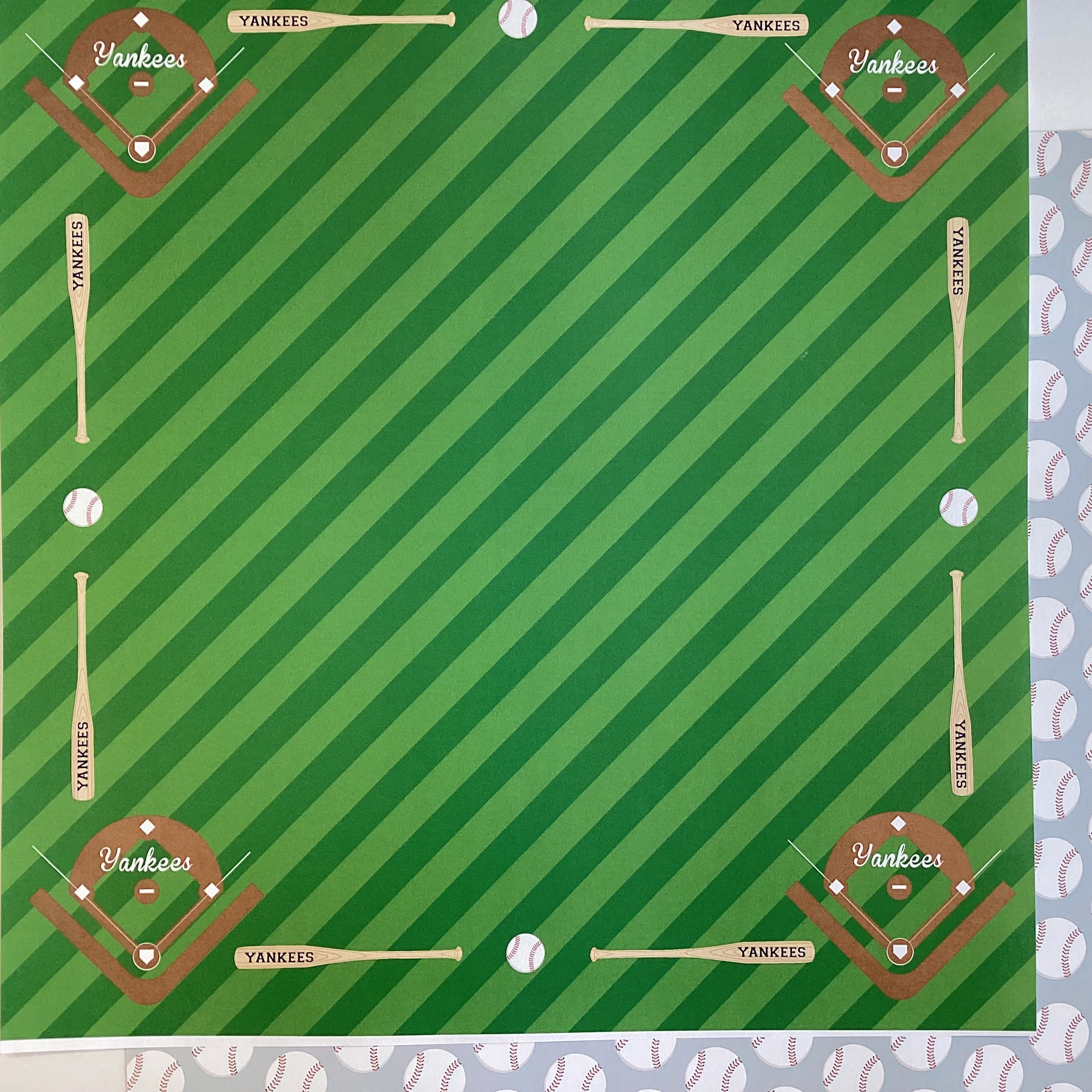 Scrapbooksrus YANKEES BASEBALL 12"X12" Scrapbook Paper Kit 12 Sheets