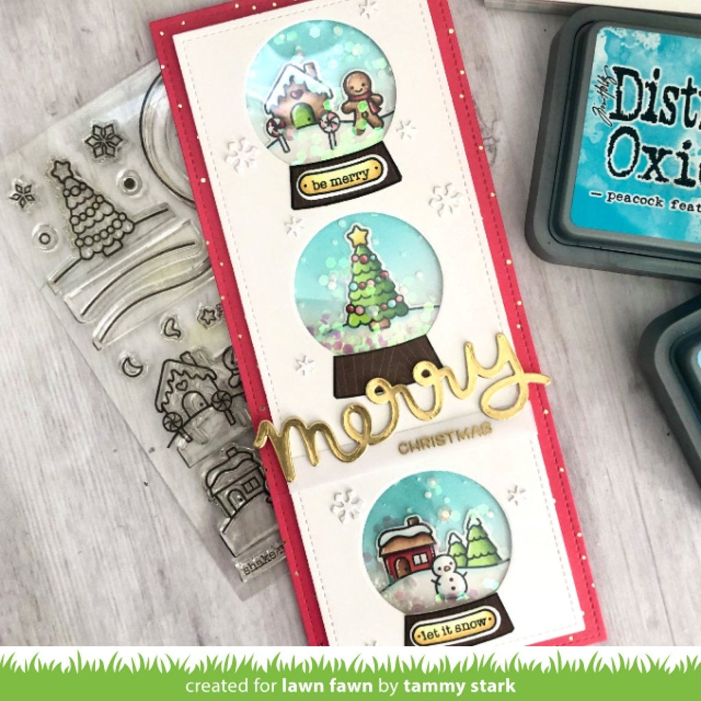 Lawn Fawn SNOW GLOBE SCENES Stamp & Die Set