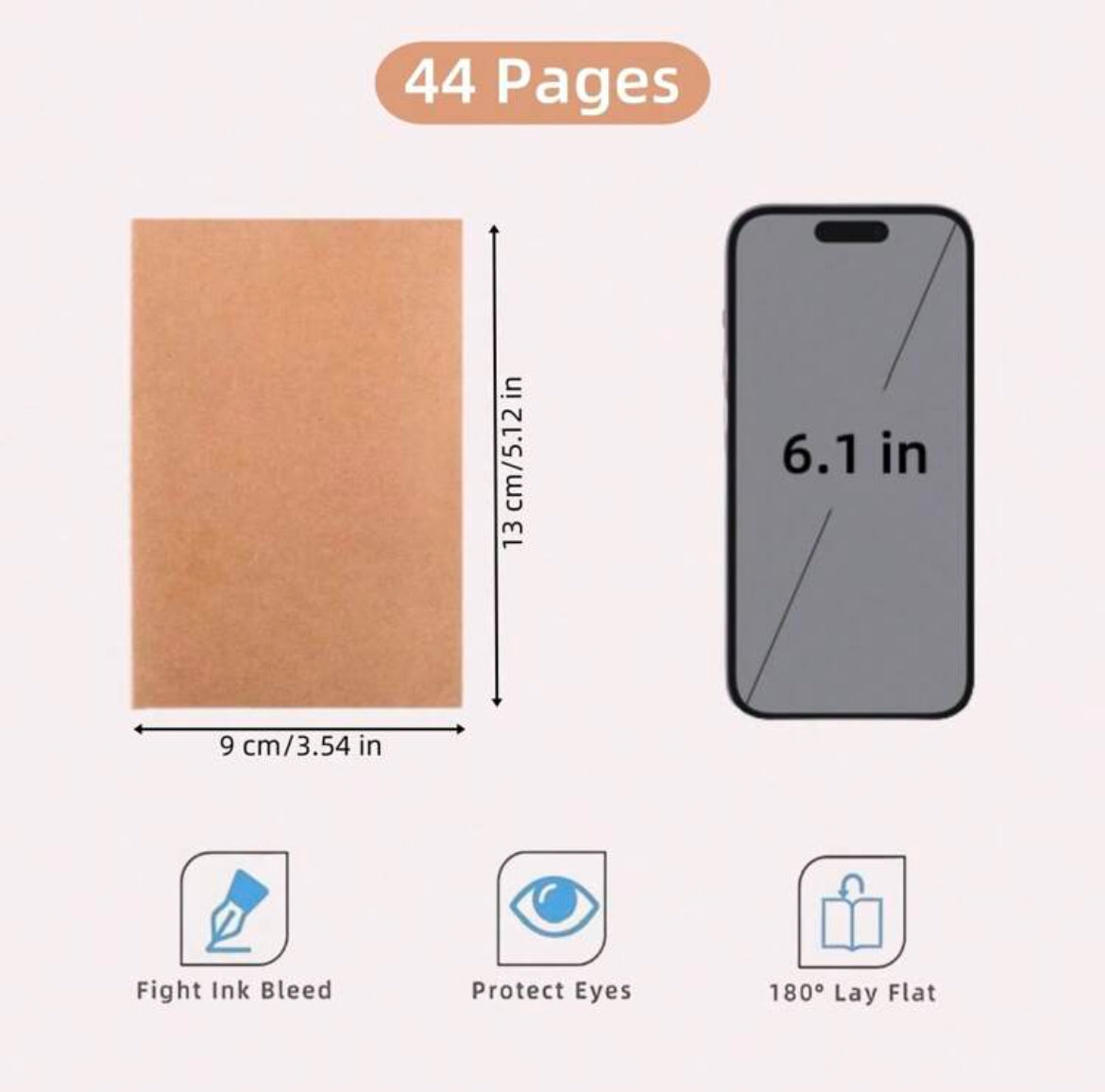 Kraft Paper MINI BLANK NOTEBOOK 5”X3” Diary Memo