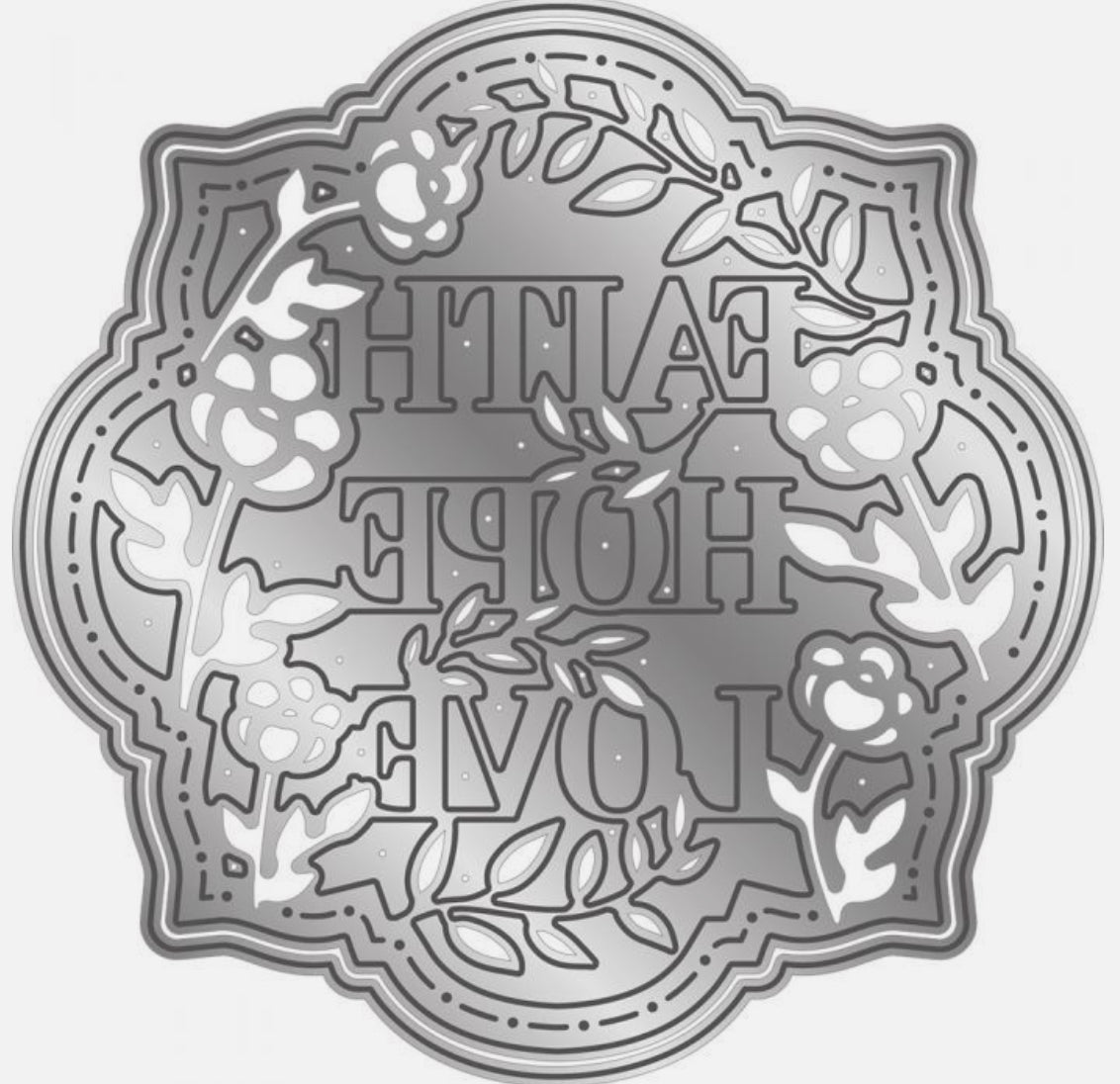 Gemini Expressions FAITH HOPE LOVE Metal Cutting Die 2pc