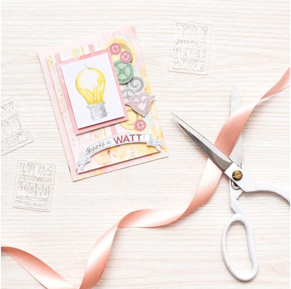 Bo Bunny STEAMPUNK Clear Acrylic Stamps 7pc