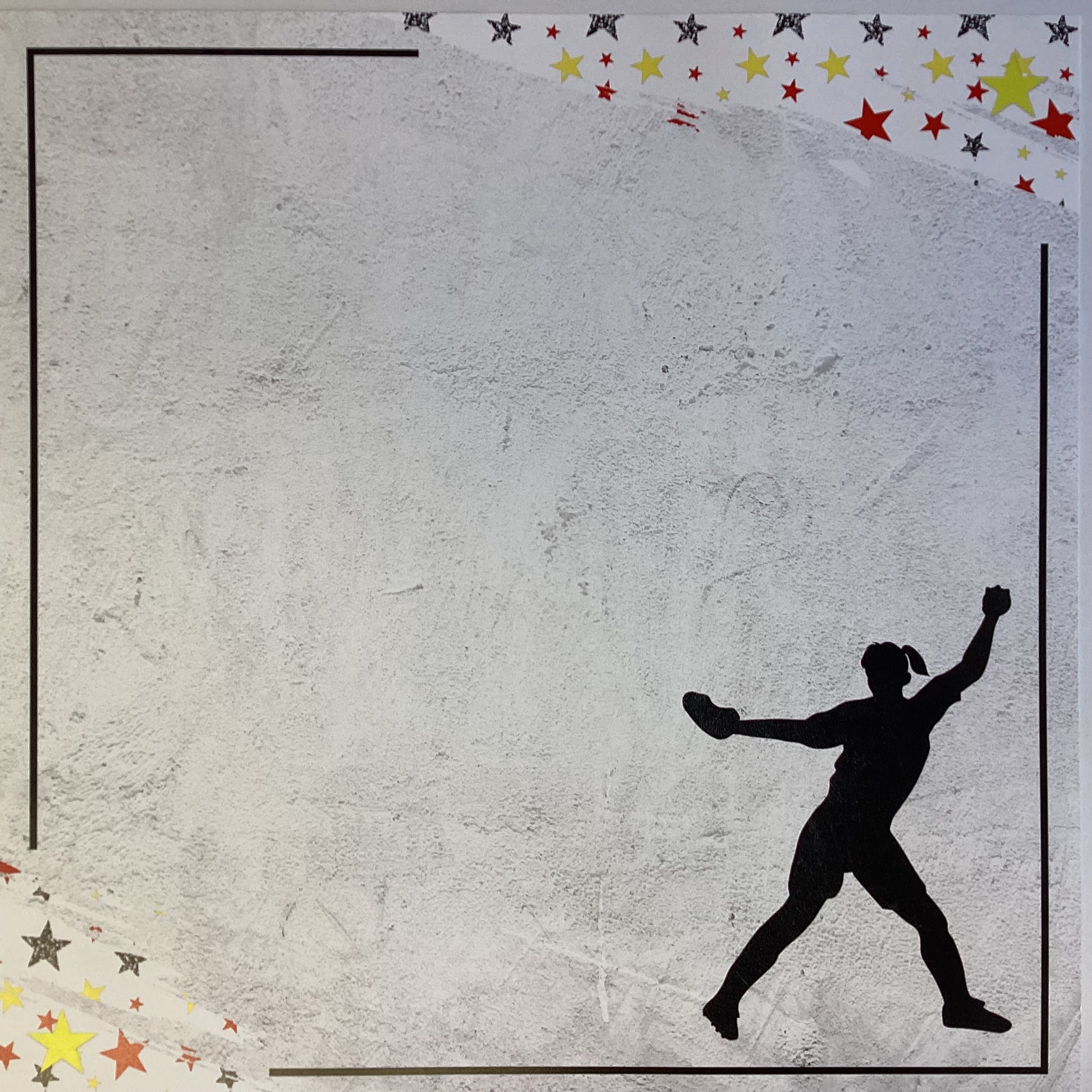 Scrapbooksrus GIRLS LOVE SPORTS 12”X12” Scrapbook Paper