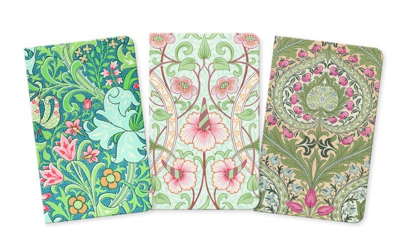 Softcover William Morris GALLERY SET of 3 Mini Notebooks