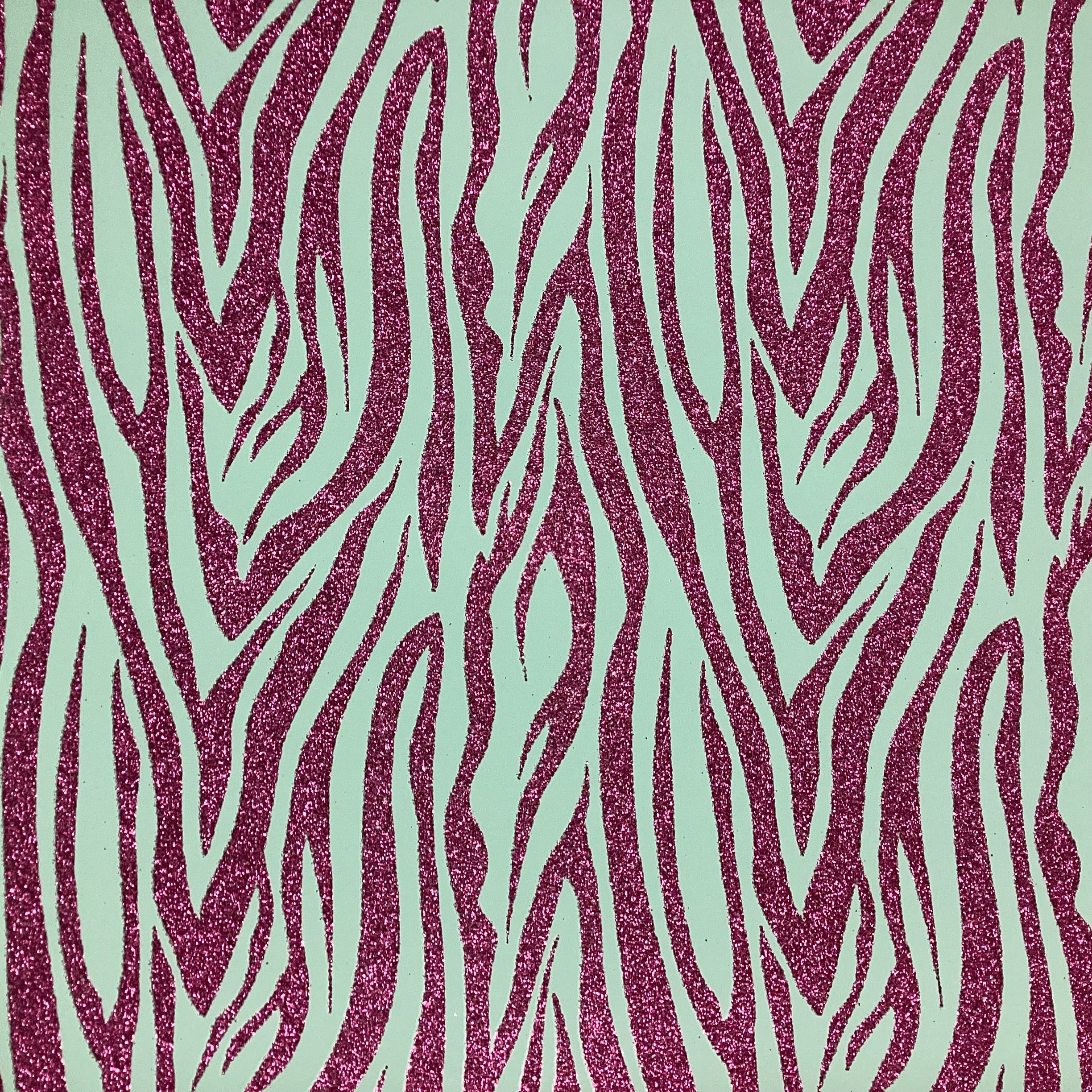 American Crafts Glitter Cardstock ZEBRA TAFFY 12"X12" Sheet