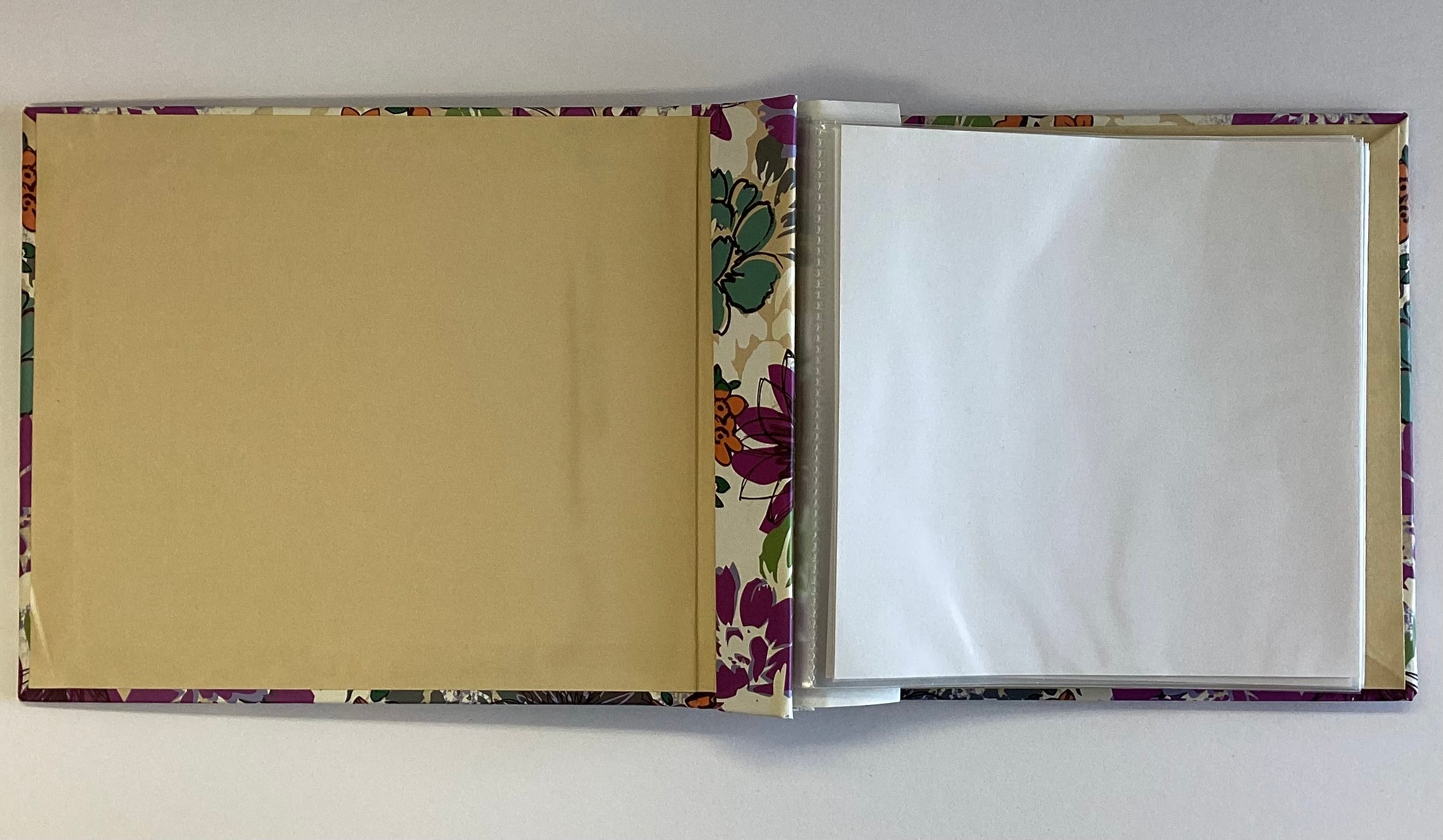 Postbound Album PURPLE TEAL FLORAL 6"X6" Scrapbook Memory Book