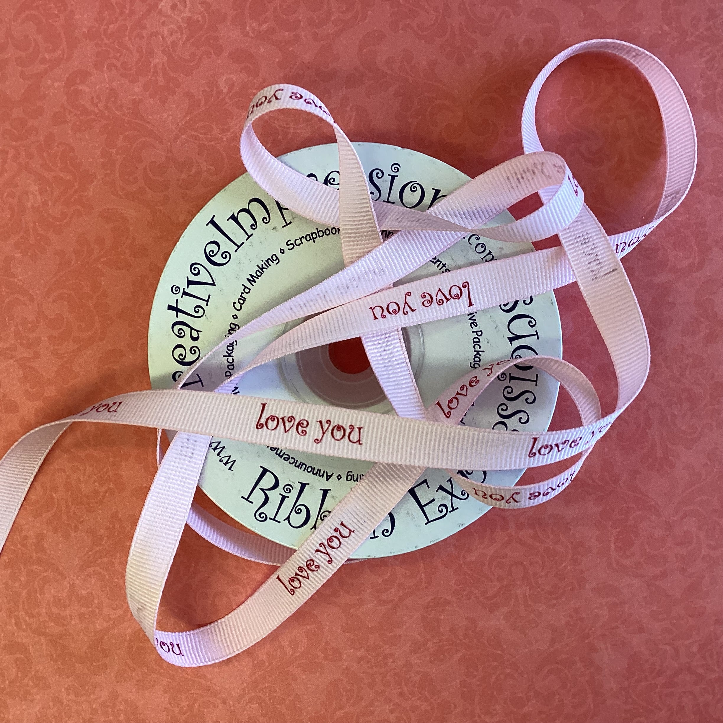 Creative Impression 1/8" LOVE GROSGRAIN Ribbon 1 yard