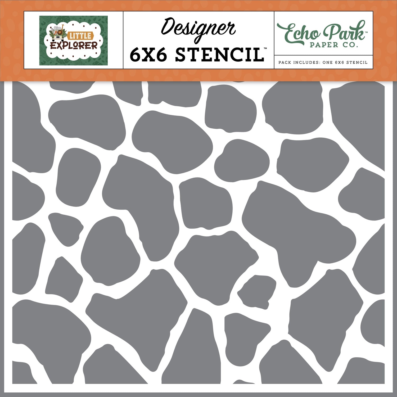 Echo Park Little Explorer GIRAFFE SPOTS 6"X6" Stencil 1pc