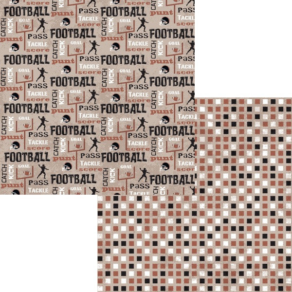 Scrapbook Customs GRID IRON FOOTBALL 12"X12" Scrapbook Kit