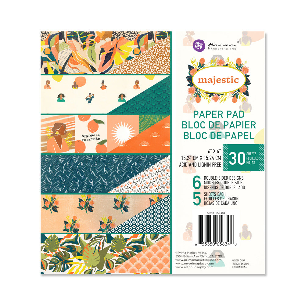 Prima MAJESTIC PAPER PAD 6”X6” 30pc